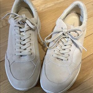 Vagabond shoemakers Janessa woman’s suede Cream Sneakers